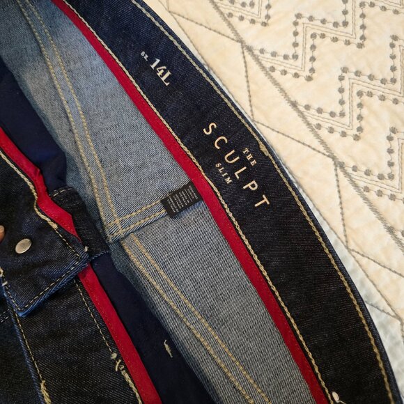 White House Black Market The Sculpt Slim Blue Jeans 14 Long - Picture 8 of 9